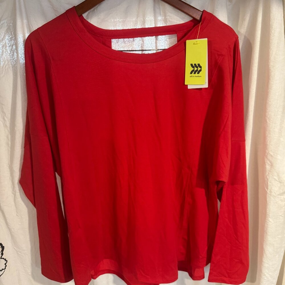 All In Motion | Women's Red Long Sleeve Shirt | XXL